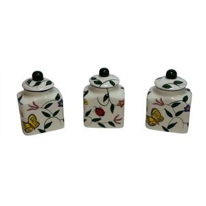 Baun Bros Butterfly Garden Spice Jars Set of 3
